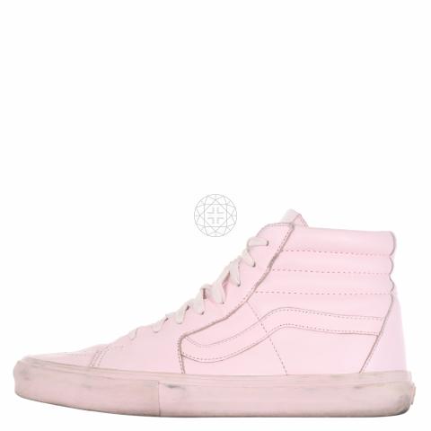 Pink leather clearance vans